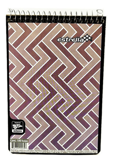 Cuadernos taquigrafia estrella 80-b chica c/espiral 80 hjs